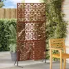 vidaXL Sichtschutz Grau 100 x 50 x 180 cm Wetterfeststahl Produktbild-Vorschau 1