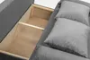 Billig Schlafsofa Grau BS10 Sofa mit Bettkasten Couch Produktbild-Vorschau 8