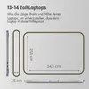 Accezz Basic Laptop Sleeve 13-14 pollici - Custodia per Anteprima dell’immagine prodotto 10