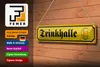 Blechschild Trinkhalle Kneipe, 46 x10 cm, Blechschilder Produktbild-Vorschau 3