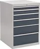 Schubladenschrank H1019xB705xT736mm lichtgrau/anthrazitgrau Produktbild-Vorschau 1