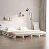 vidaXL Paletová postel bílá 140x200 cm z masivního Náhled obrázku produktu 2
