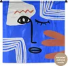 MuchoWow® Wandteppich Wandbehang Porträt - Blau - Abstrakt Produktbild-Vorschau 1