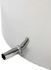 Close-up of a stainless steel spout attached to a large metallic container. Produktbild-Vorschau
