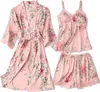 Set da notte - Pigiama - per donna - Set 3 in 1 - Raso - Anteprima dell’immagine prodotto 2