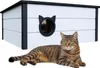 QLS Casetta per gatti in legno isolata 73×52×38 cm con Anteprima dell’immagine prodotto 8