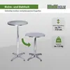 Stehtisch 2in1 höhenverstellbar 70/115cm Ø60cm Aluminium Produktbild-Vorschau 2