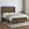 Möbel Boxspringbett mit Matratze & LED Dunkelbraun 140x200 Produktbild-Vorschau 1