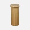 A standalone wooden console table with a fluted design and a curved top, presented against a plain white background. Anteprima dell’immagine prodotto