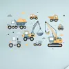Baustellenfahrzeuge Wandsticker Bagger Kran Truck Produktbild-Vorschau 3