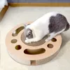 Kratzbrett Katze mit 2 Klingelballs, 3 in 1 Kratzpappe für Produktbild-Vorschau 2