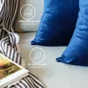 Lionmood Premium Samt Kissenbezug Blau 45x45cm -1er- Velvet Produktbild-Vorschau 3