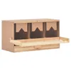 vidaXL Nid de poule 3 compartiments 72 x 33 x 38 cm Pin Voir les images du produit 6