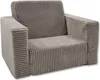 A single beige corduroy children's armchair is shown against a white background. Produktbild-Vorschau