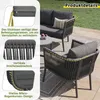 Modulares Gartensofa-Set aus PE-Rattan, wetterfest mit Produktbild-Vorschau 4