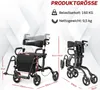 składany rollator 2 w 1, transportowy wózek inwalidzki z Podgląd zdjęcia produktu 2