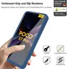 A hand holding a blue phone case with a phone inside, with marketing text and icons. Produktbild-Vorschau