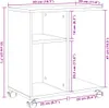 vidaXL Beistelltisch mit Rollen Weiß 50x30x55 cm Produktbild-Vorschau 8