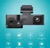 A product shot of a dashcam with feature icons and text below. Produktbild-Vorschau