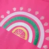 vidaXL Kinder-T-Shirt Dunkelrosa 128 Produktbild-Vorschau 2