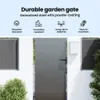 vidaXL Cancello da giardino nero 85 x 175 cm Acciaio Anteprima dell’immagine prodotto 5