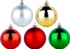 Five Christmas ornaments in various colors are arranged on a white background. Náhled obrázku produktu