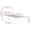 The Living Store Massivholzbett mit Kopfteil Wachsbraun Produktbild-Vorschau 10