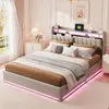 INONEFT čalúnená posteľ 160x200 cm s hydraulickým systémom Náhľad obrázku produktu 2