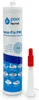 A product shot of a tube of adhesive and its applicator, isolated on a white background. Produktbild-Vorschau