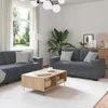 vidaXL Sofa Set 3 stk. Dunkelgrau Samt Produktbild-Vorschau 2