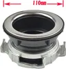 A close-up studio shot of a kitchen waste disposer flange. Podgląd zdjęcia produktu
