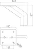 Technical drawing with dimensions of a furniture leg. Produktbild-Vorschau