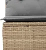 9-tlg. Garten-Sofagarnitur mit Kissen Beige Poly Rattan Produktbild-Vorschau 6