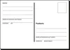 A blank postcard template with lines for writing addresses and messages. Anteprima dell’immagine prodotto