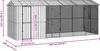 vidaXL Vogelkäfig Anthrazit 645 x 208 x 247 cm Verzinkter Produktbild-Vorschau 6