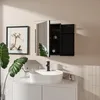 A modern bathroom vanity with a sink, faucet, and a medicine cabinet with a mirror and LED lighting. Náhľad obrázku produktu