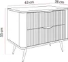 A line drawing of a nightstand with dimensions indicated. Produktbild-Vorschau