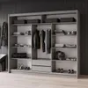 Krudox PRT 250 cm Graphit Schwebetürenschrank Mit Spiegel Produktbild-Vorschau 3