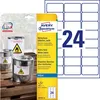 Avery J4773-10, Biały, Poliester, 63,5 mm, 33,9 mm, 24 szt. Podgląd zdjęcia produktu 13