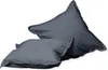 Hahn Baumwolle Stone Washed Kissenbezug Anthrazit 40x40 cm Produktbild-Vorschau 1