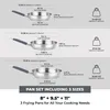 BRA Master | Set di 3 padelle in acciaio inossidabile senza Anteprima dell’immagine prodotto 4