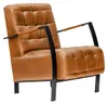 MASSIVMOEBEL24 Sessel Echtleder 64x76x83 cognac IRON LABEL Produktbild-Vorschau 3