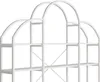 A close-up view of a white, cloud-shaped bookshelf with multiple shelves and arched supports. Náhled obrázku produktu