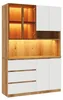 Merax : armoire de cuisine avec vitrine, éclairage LED, 3 Voir les images du produit 10