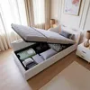 Letto imbottito UnboxG 90×200 cm in bianco, tessuto teddy - Anteprima dell’immagine prodotto 5