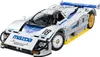A white and blue Lego Technic model of a Mazda 787B race car with the number 18 on it, displayed against a white background. Produktbild-Vorschau