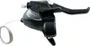 A black bicycle gear shifter with a cable attached, isolated on a white background. Anteprima dell’immagine prodotto