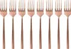 Kuchengabeln aus Edelstahl – 15 cm – Kupfer – 8er-Pack Produktbild-Vorschau 1