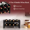 KOMFOTTEU stojan na víno na 8 fliaš, 2-úrovňový stojan na Náhľad obrázku produktu 7