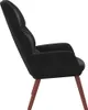 vidaXL Poltrona relax in velluto nero Anteprima dell’immagine prodotto 4